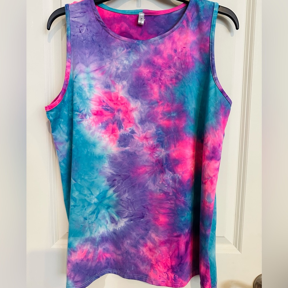 Tie Dye Purple Pink Top